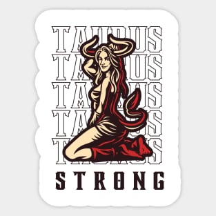 Taurus The Strong Zodiac Sign Sticker